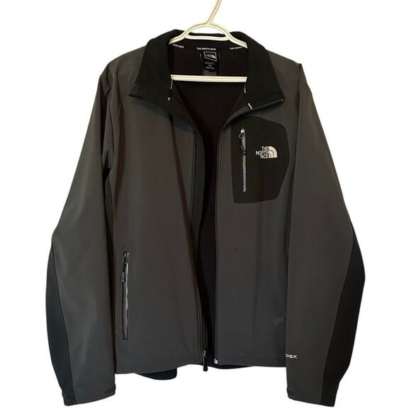 North Face Size Large Mens Gray Black Apex McKinley Zip Jacket Hiking Outdoor - Picture 1 of 12